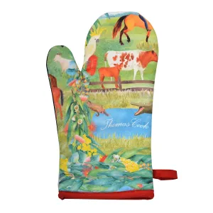 Thomas Cook Farm Friends Oven Mitt & Pot Holder Set Farmyard