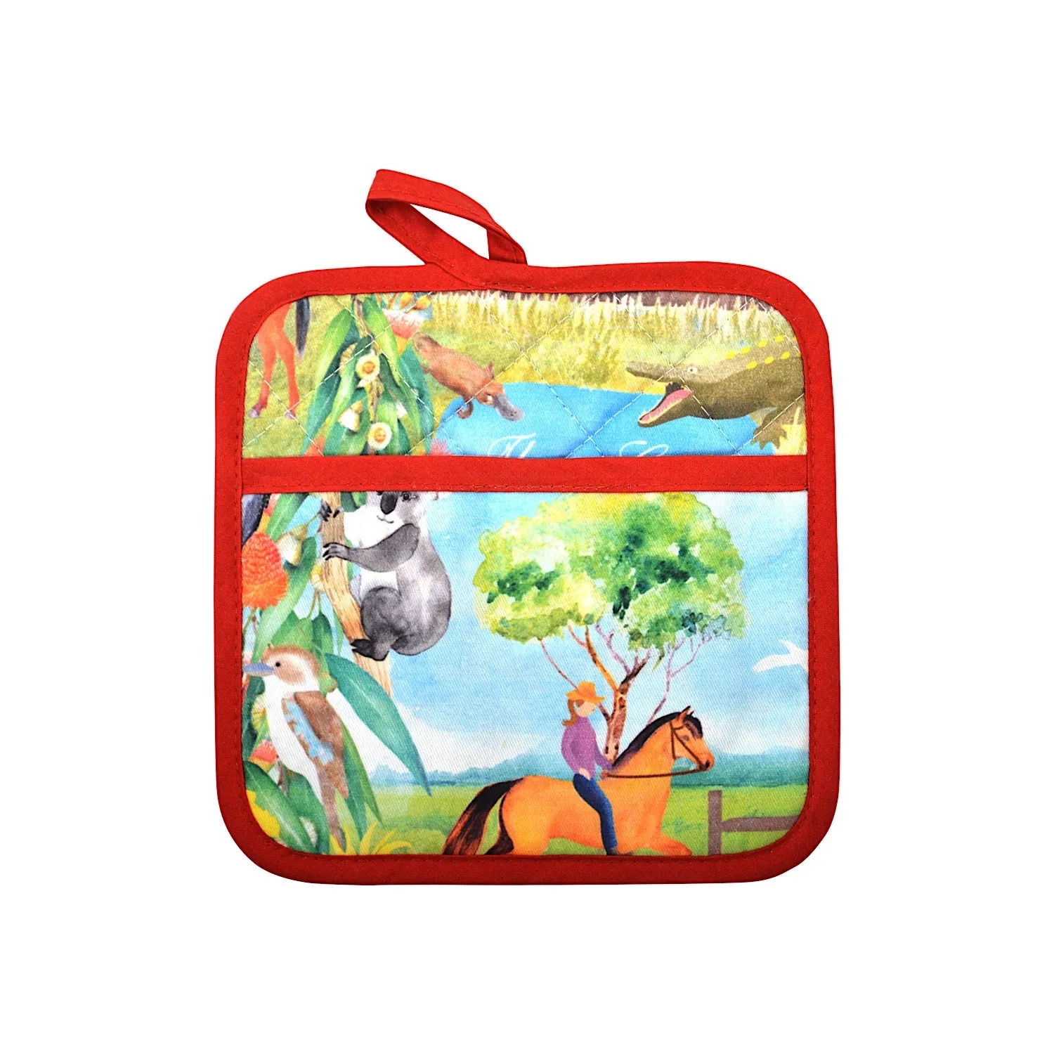 Thomas Cook Farm Friends Oven Mitt & Pot Holder Set Farmyard