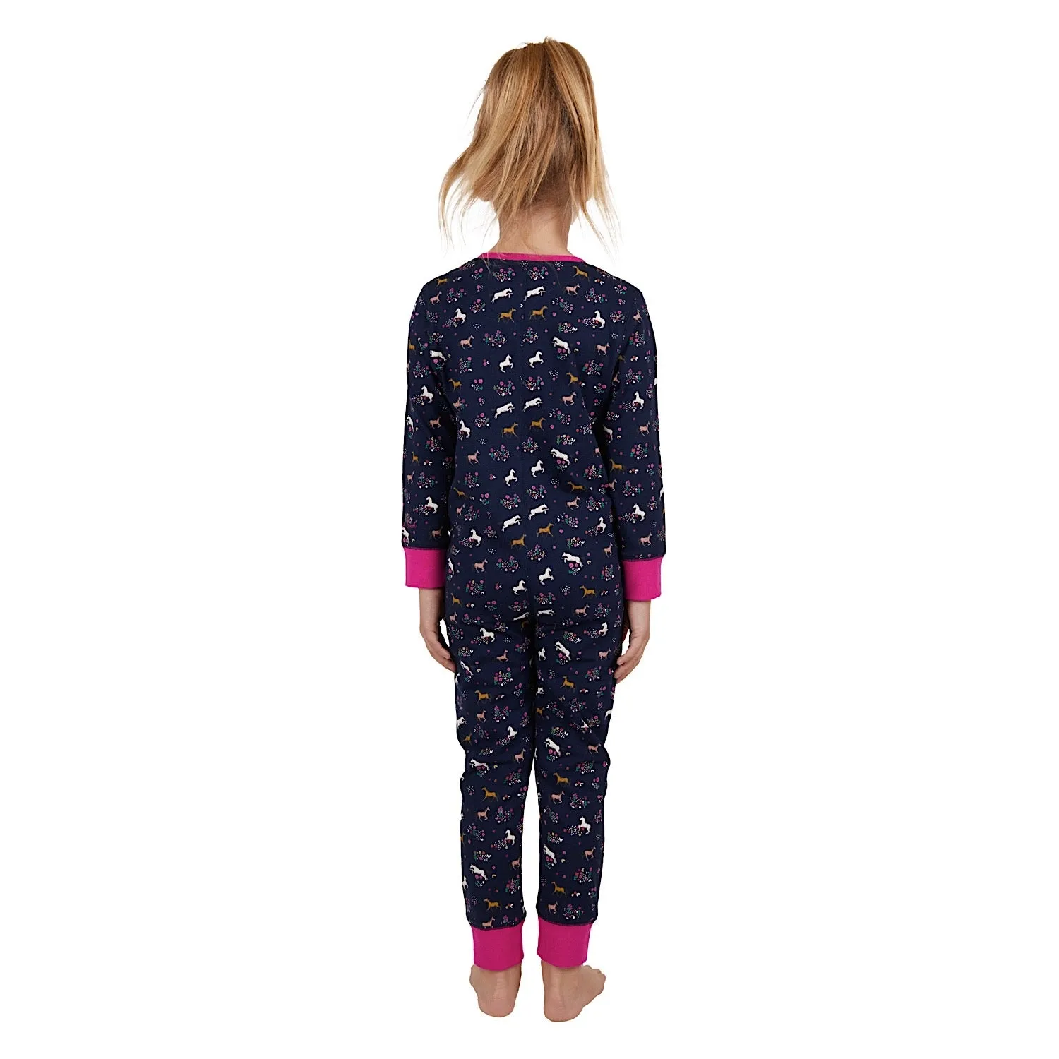 Thomas Cook Girls Shine Glow-In-The-Dark Onesie Navy/Berry
