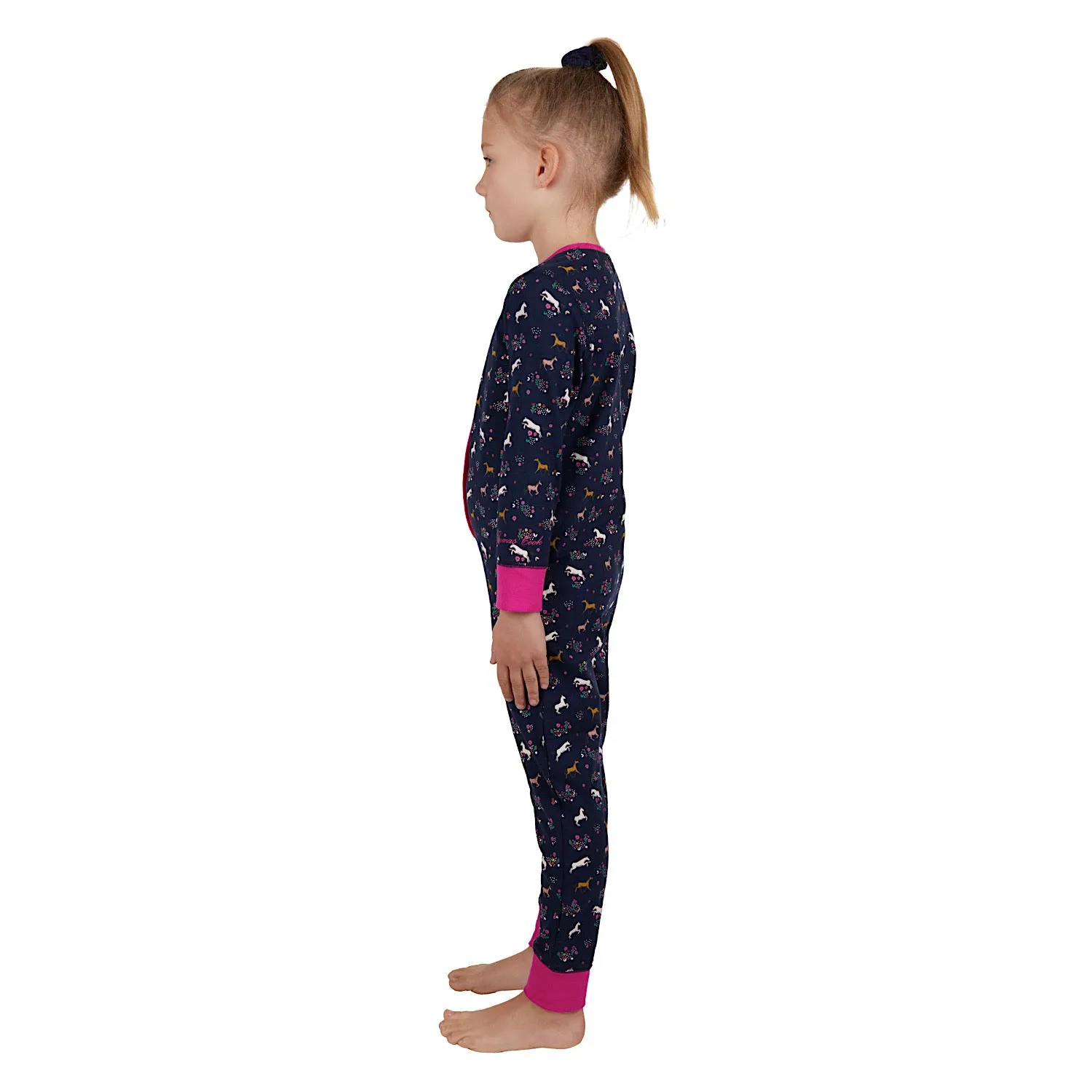 Thomas Cook Girls Shine Glow-In-The-Dark Onesie Navy/Berry