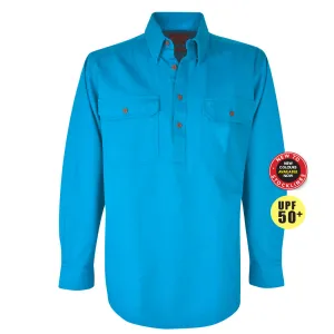 Thomas Cook Heavy Drill 1/2 Plkt L/S 2 Pocket Shirt Aqua