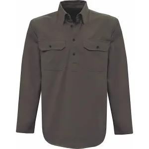 Thomas Cook Heavy Drill 1/2 Plkt L/S 2 Pocket Shirt Khaki