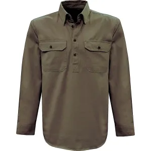 Thomas Cook Heavy Drill 1/2 Plkt L/S 2 Pocket Shirt Mushroom