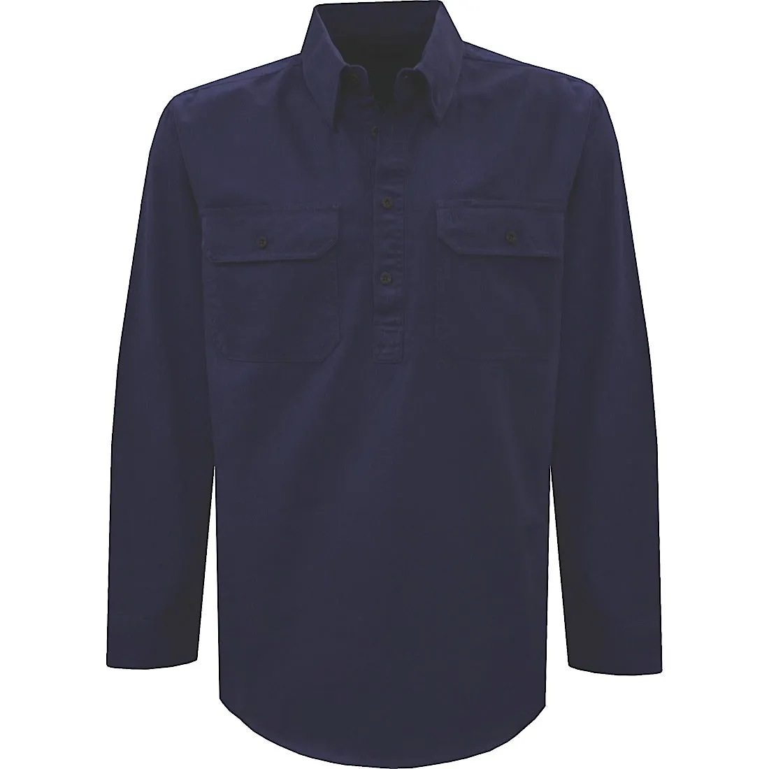 Thomas Cook Heavy Drill 1/2 Plkt L/S 2 Pocket Shirt Navy