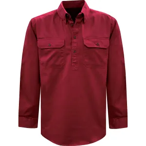 Thomas Cook Heavy Drill 1/2 Plkt L/S 2 Pocket Shirt Red