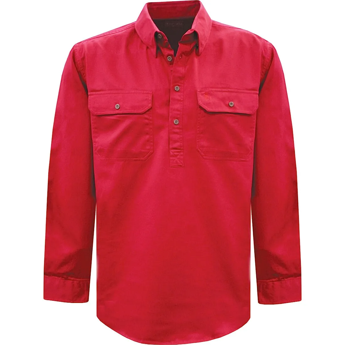 Thomas Cook Heavy Drill 1/2 Plkt L/S 2 Pocket Shirt Tomato