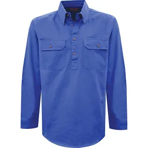 Thomas Cook Heavy Drill 1/2 Plkt L/S 2 Pocket Shirt Wedgewood