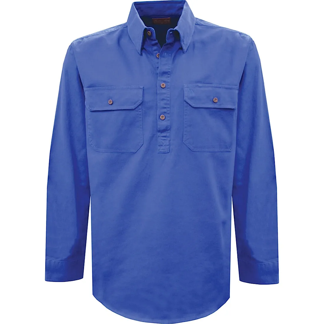 Thomas Cook Heavy Drill 1/2 Plkt L/S 2 Pocket Shirt Wedgewood