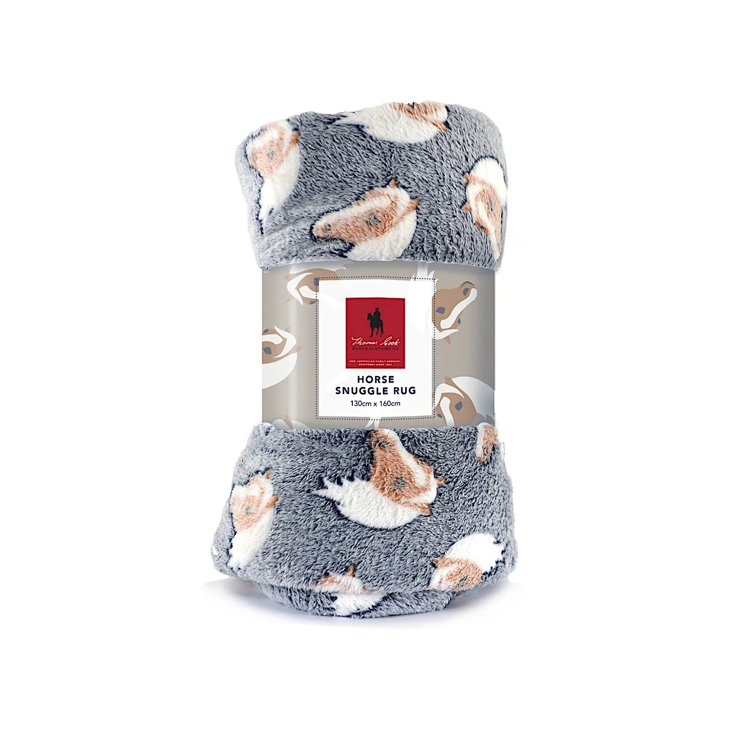 Thomas Cook Horse Snuggle Rug Grey/Blue/Tan