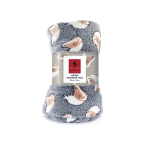 Thomas Cook Horse Snuggle Rug Grey/Blue/Tan
