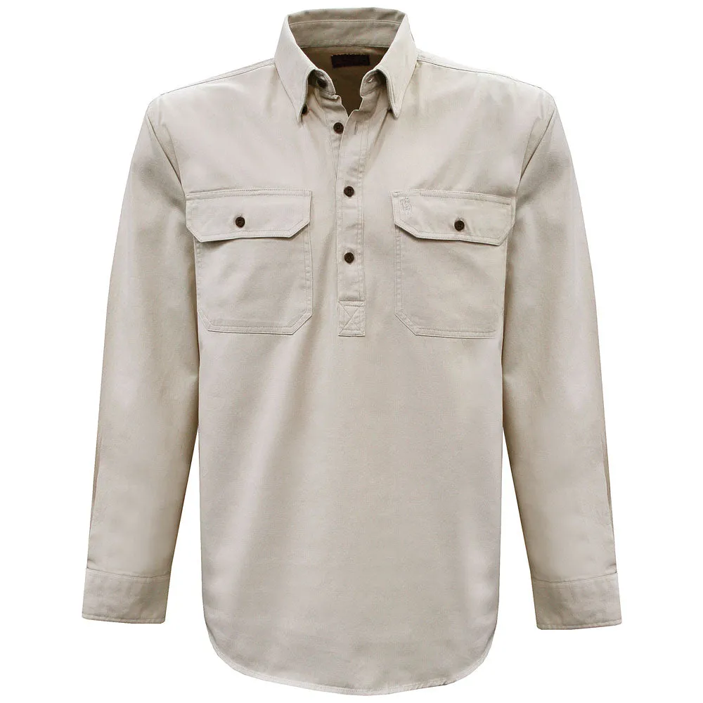 Thomas Cook Light Drill 1/2 Plkt L/S 2 Pocket Shirt Bone