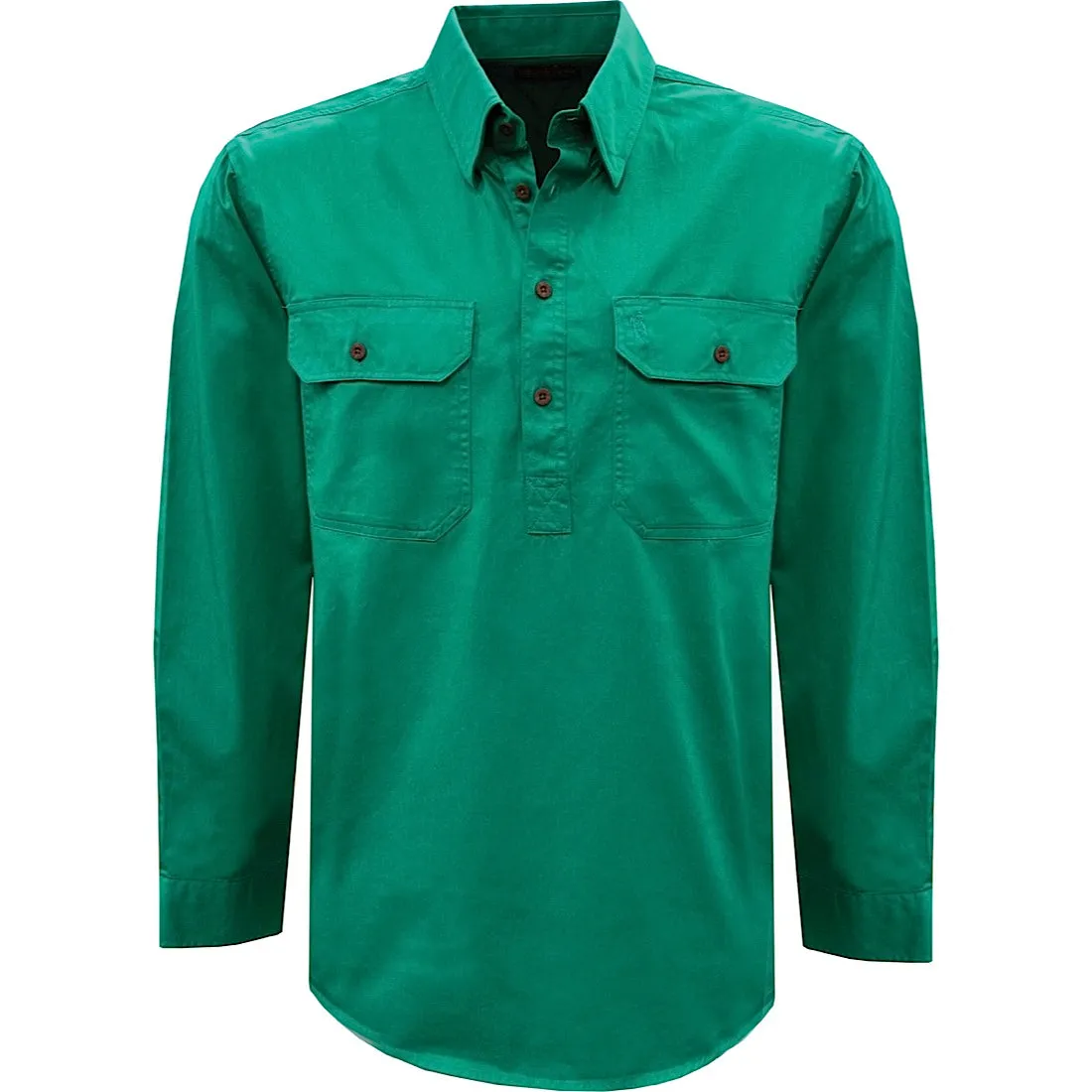 Thomas Cook Light Drill 1/2 Plkt L/S 2 Pocket Shirt Bright Green