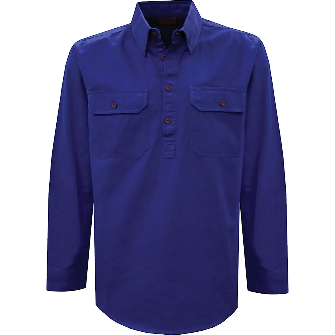 Thomas Cook Light Drill 1/2 Plkt L/S 2 Pocket Shirt Cobalt