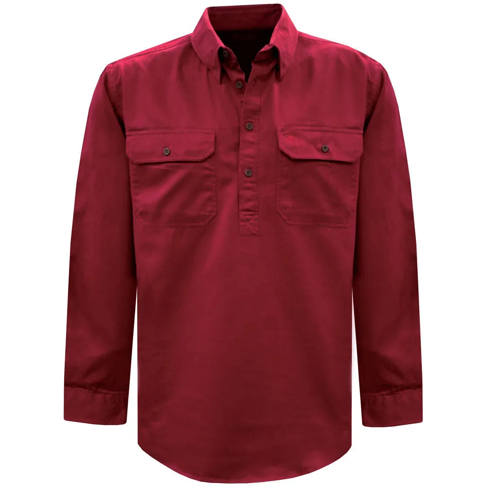 Thomas Cook Light Drill 1/2 Plkt L/S 2 Pocket Shirt Red