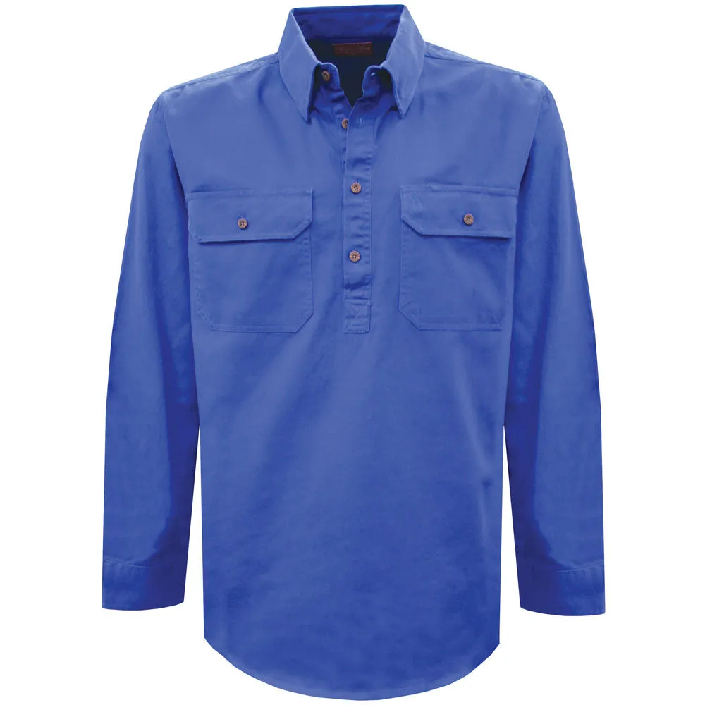 Thomas Cook Light Drill 1/2 Plkt L/S 2 Pocket Shirt Wedgewood