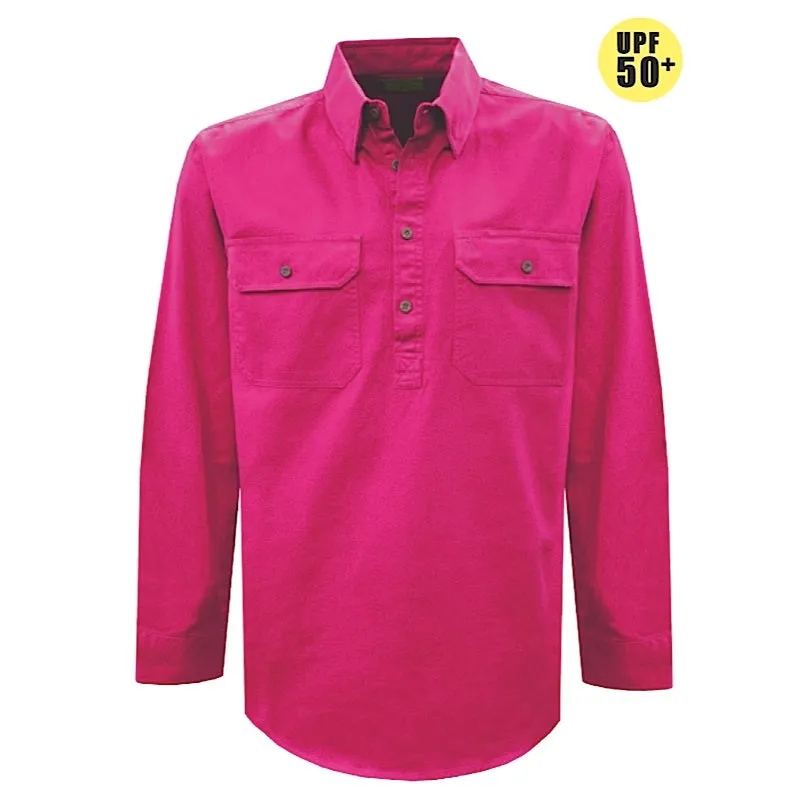 Thomas Cook Light Drill 1/2 Plkt Shirt Hot Pink