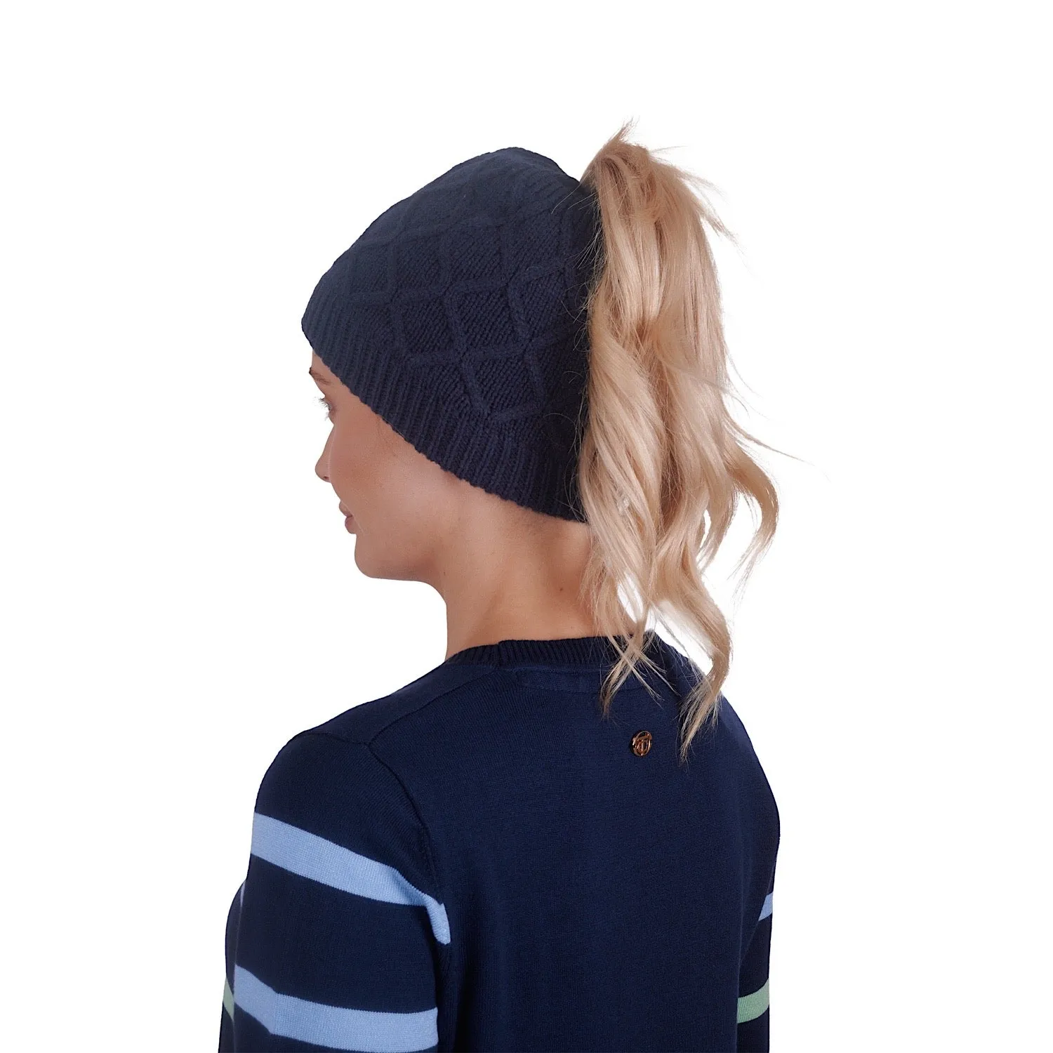 Thomas Cook Marcia Ponytail Beanie Navy