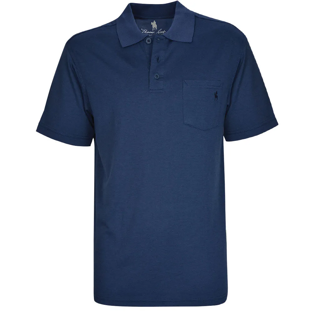 Thomas Cook Men's Bamboo 1 Pocket Polo - Navy