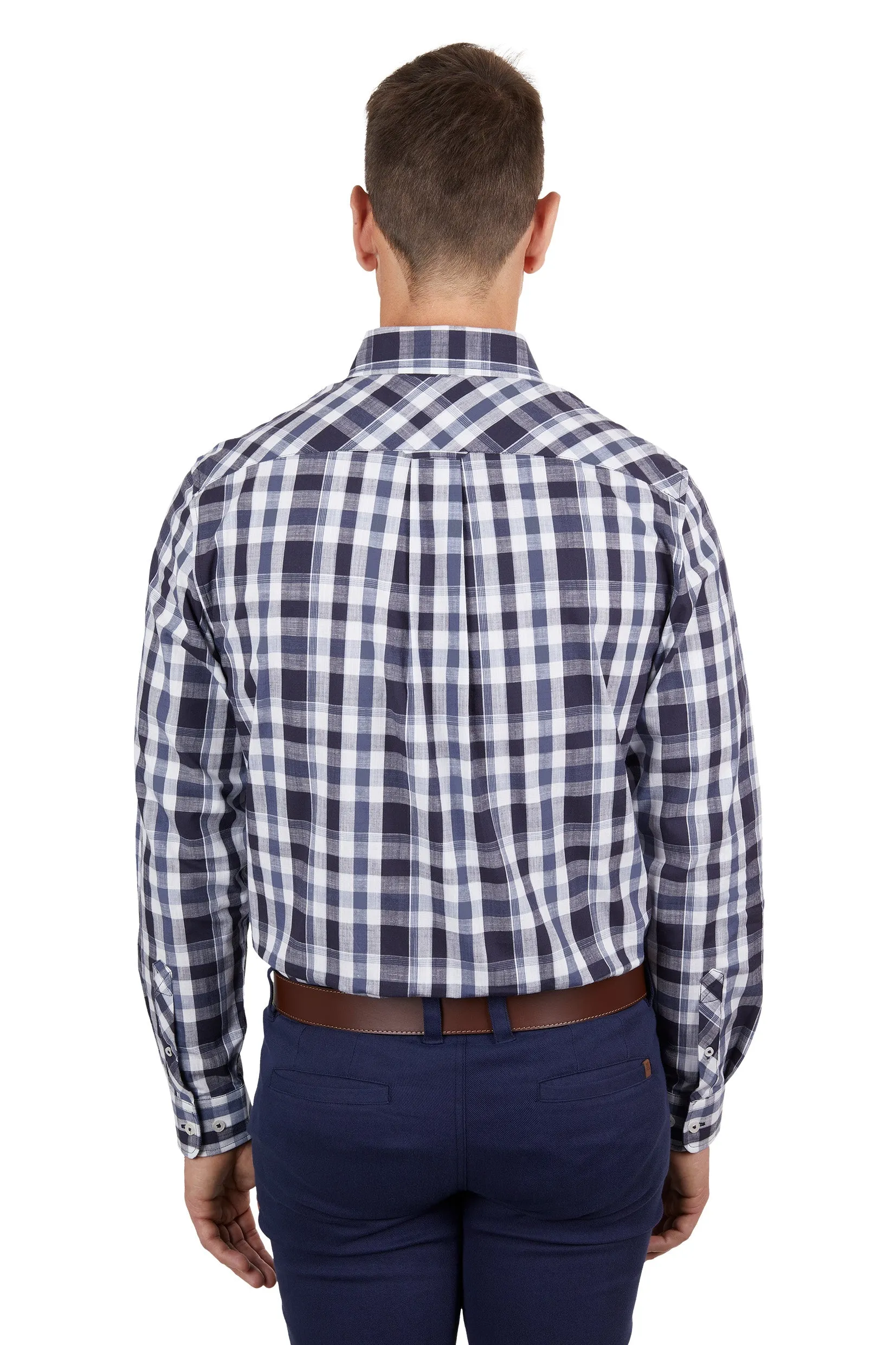 Thomas Cook Men's Cain 1 Pocket Shirt Dark Navy/White