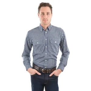 Thomas Cook Men's Classic Winton Stripe Shirt - Dark Navy