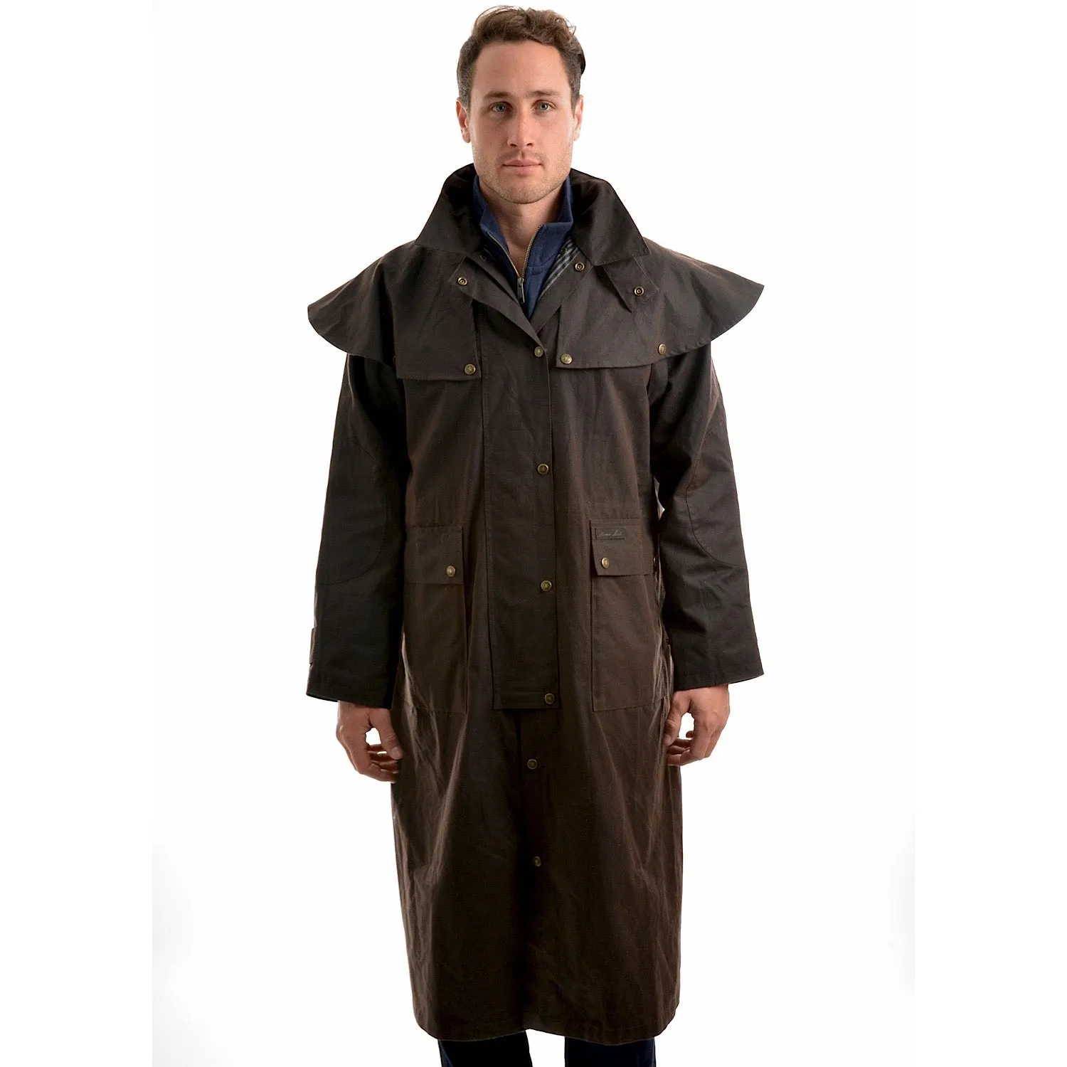 Thomas Cook Men's High Country Professional Oilskin Long Coat - Rustic Mulch