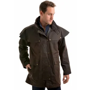 Thomas Cook Men's High Country Professional Oilskin Short Coat - Rustic Mulch