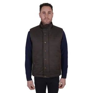 Thomas Cook Mens Keiran Faux Oilskin Vest Rustic Mulch