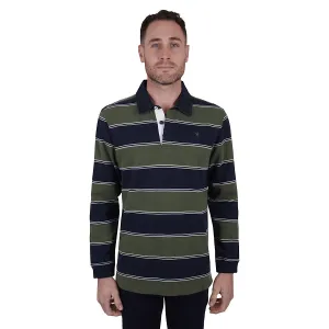 Thomas Cook Mens National Stripe Rugby Navy/Green