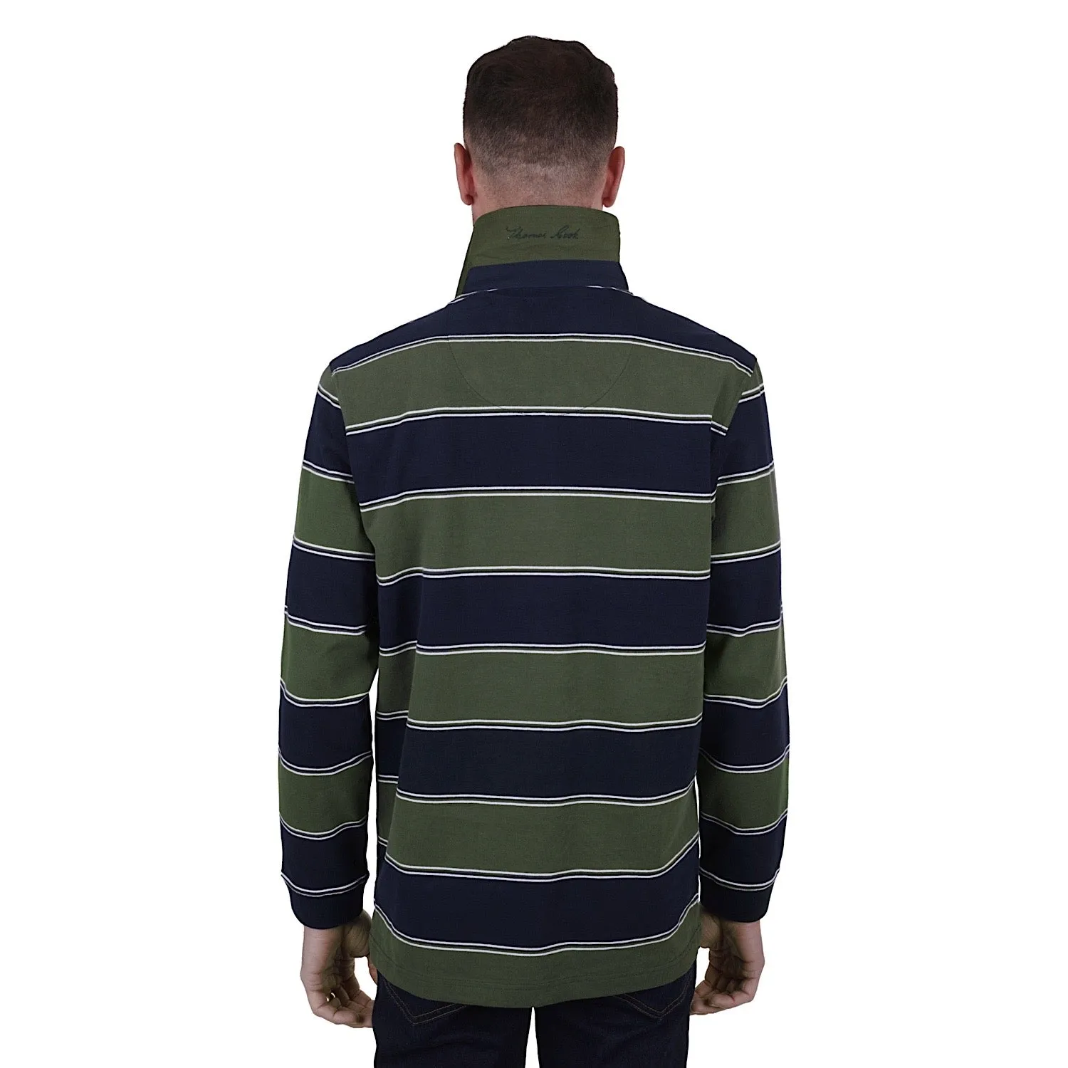 Thomas Cook Mens National Stripe Rugby Navy/Green