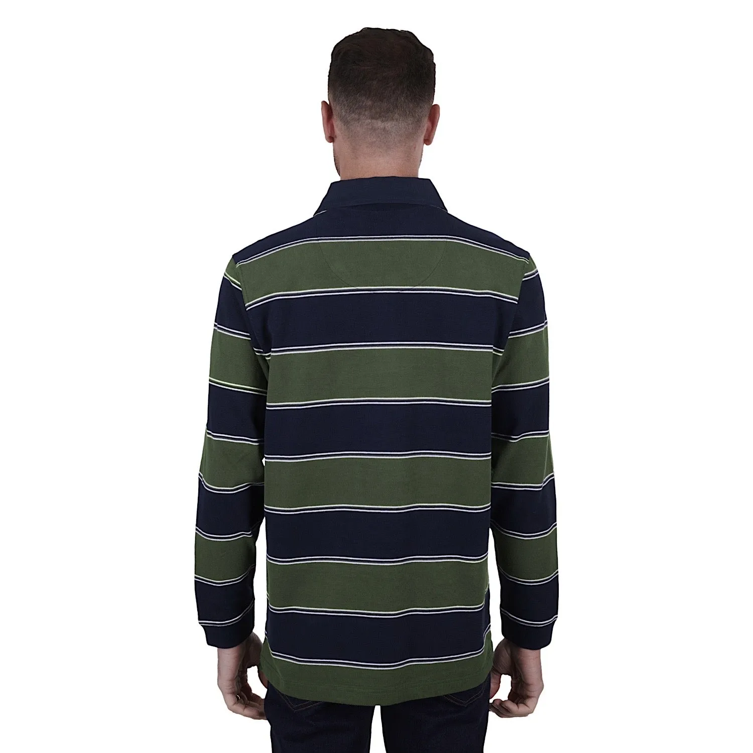 Thomas Cook Mens National Stripe Rugby Navy/Green