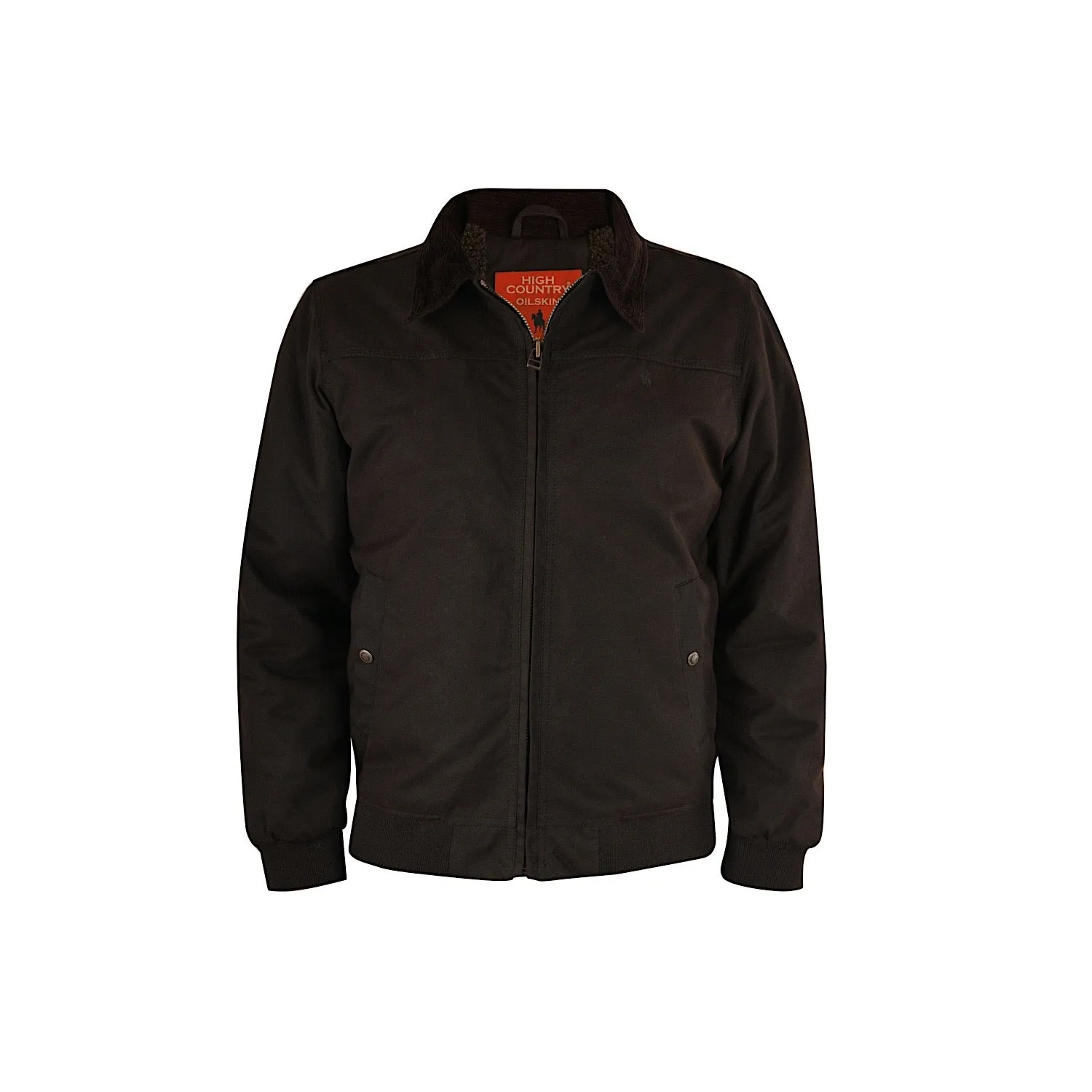 Thomas Cook Men's Oilskin Bomber Jacket - Rustic Mulch
