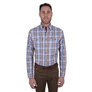 Thomas Cook Mens Patrick Check 2-Pocket L/S Shirt Blue/Tan