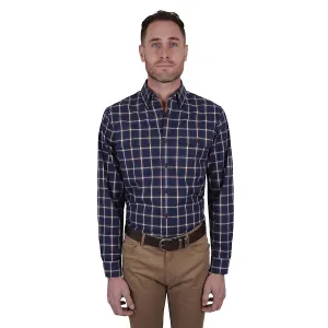 Thomas Cook Mens Peter Check 2-Pocket L/S Shirt Navy/Tan