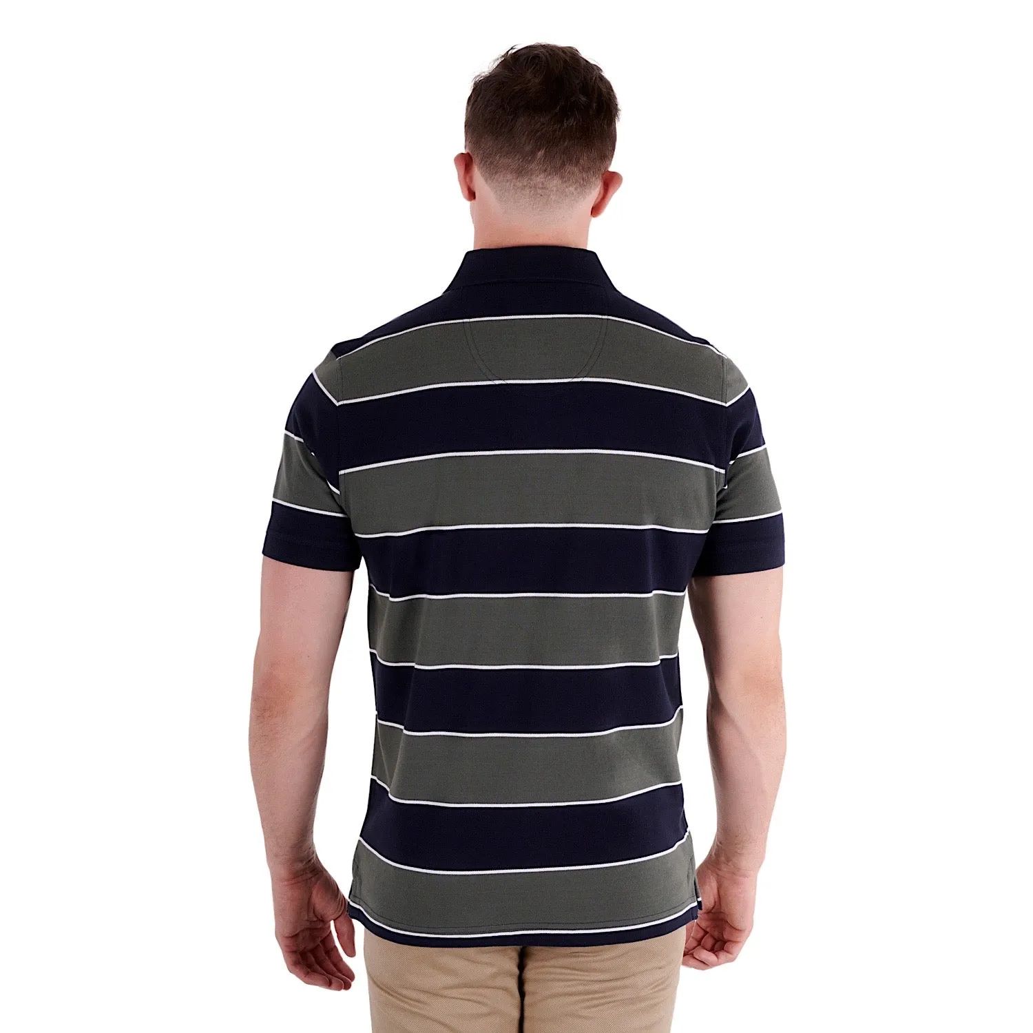 Thomas Cook Mens Phoenix Tailored S/S Polo Dark Green/Navy