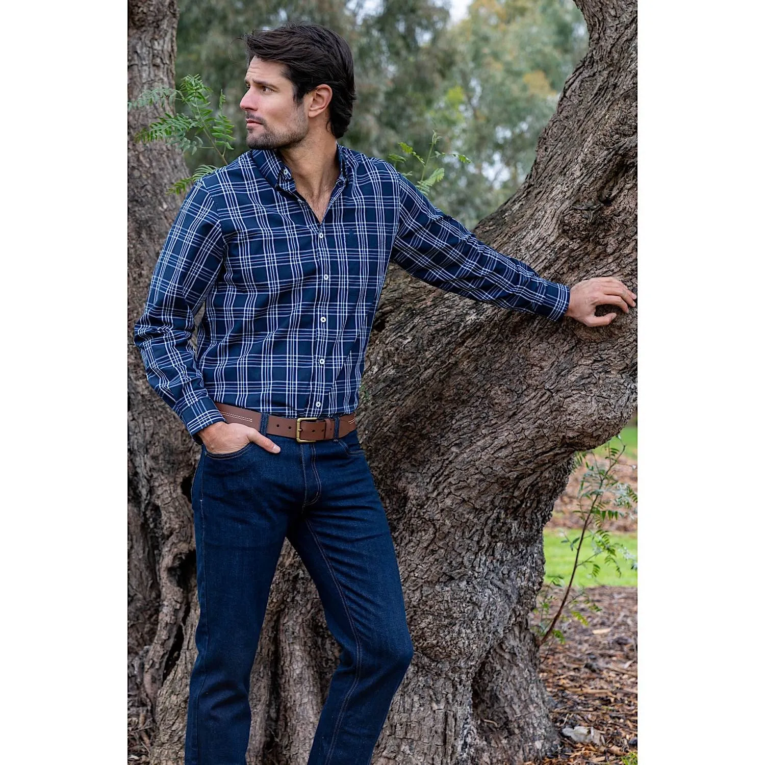 Thomas Cook Men's Spencer Check Shirt - Navy/Royal