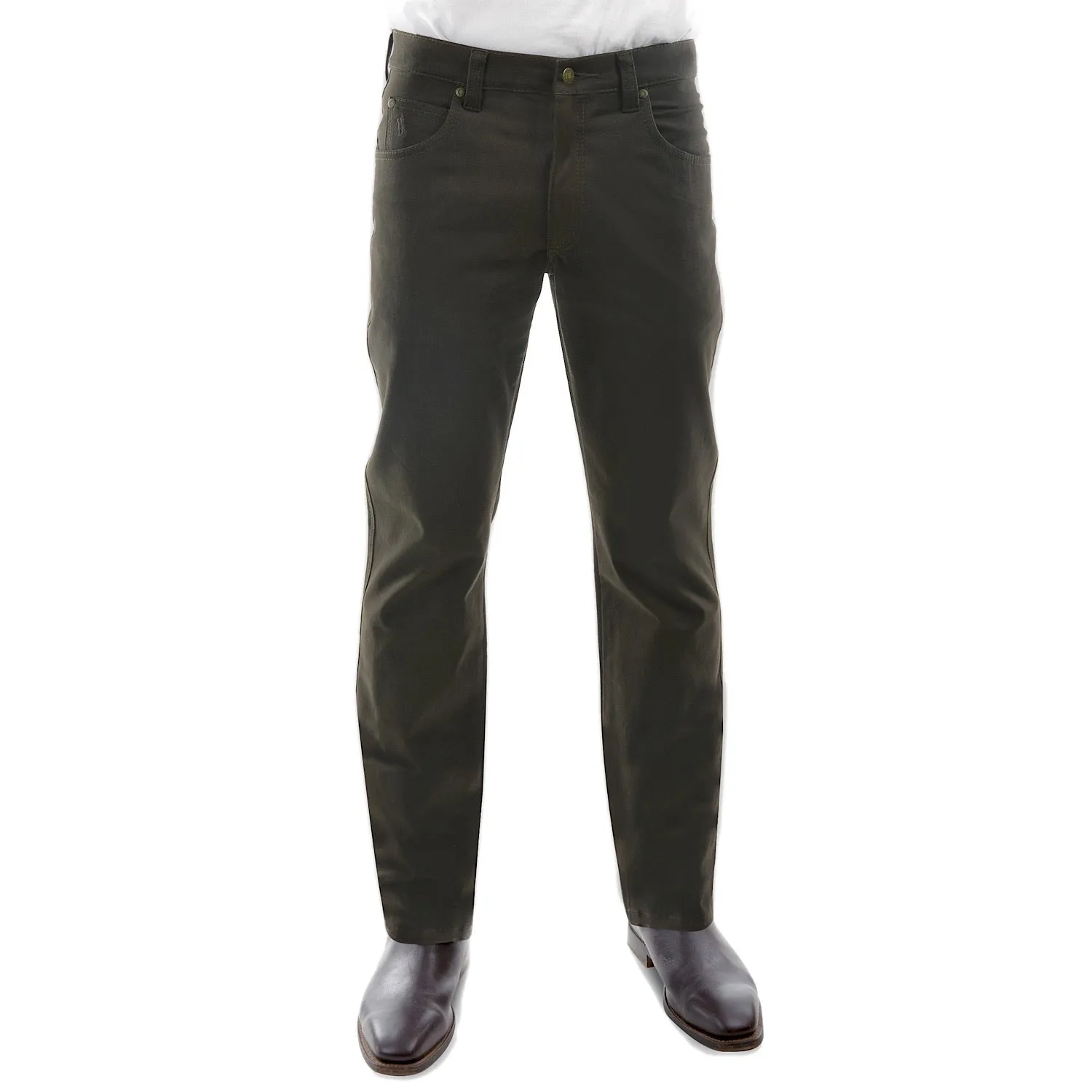 Thomas Cook Men's Stretch Moleskin Regular Fit Dark Khaki