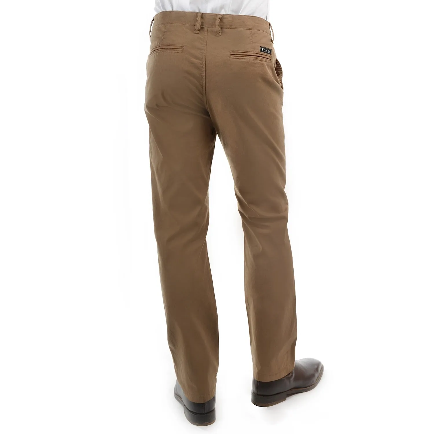 Thomas Cook Men's Tailored Fit Mossman Comfort Waist Trousers Camel 32" Leg