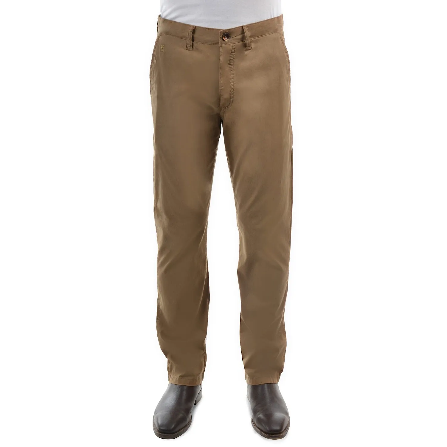 Thomas Cook Men's Tailored Fit Mossman Comfort Waist Trousers Camel 32" Leg