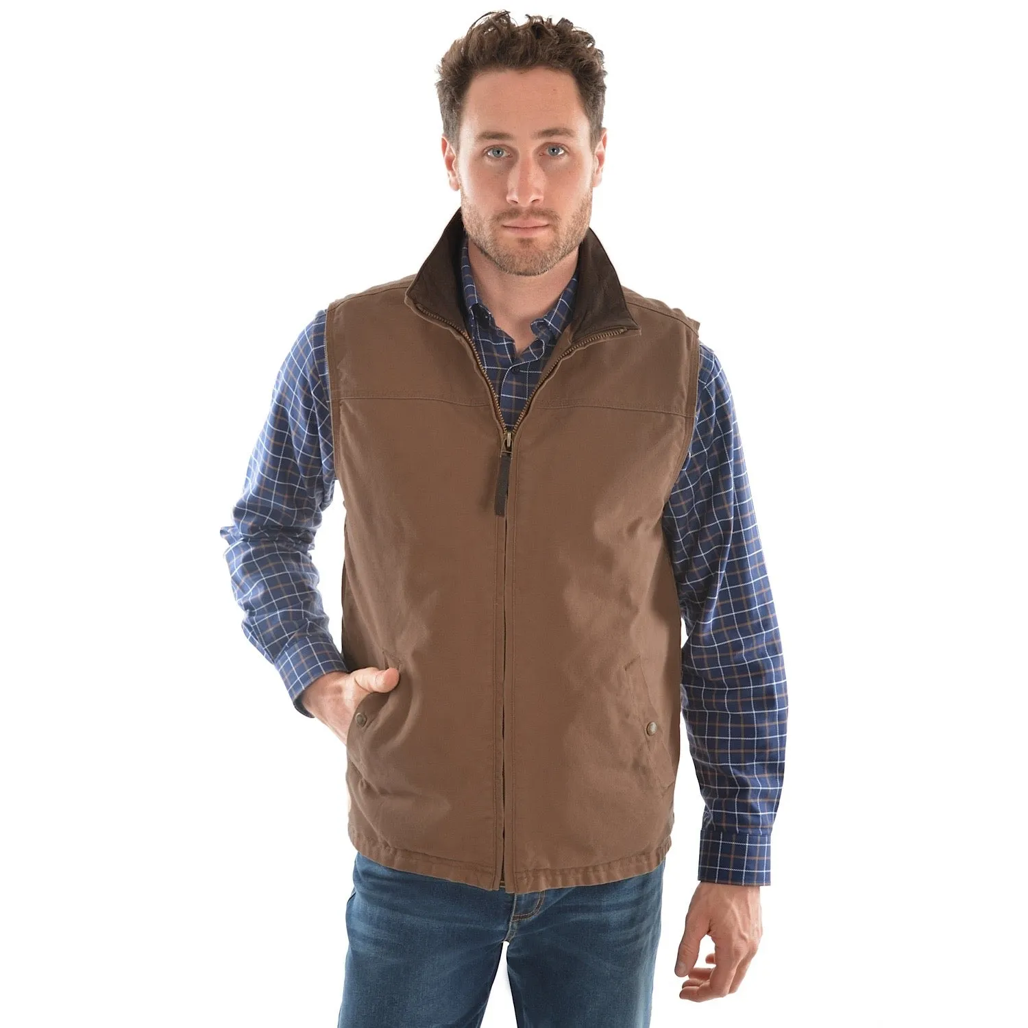 Thomas Cook Men's TC Canvas Vest Dark Tan