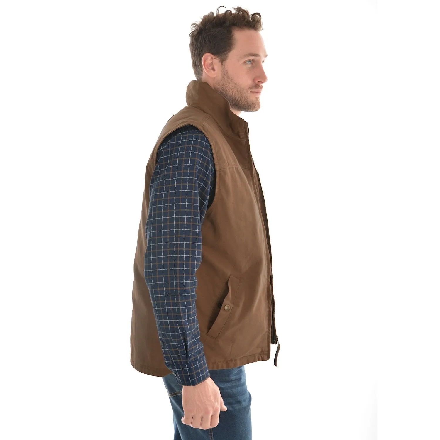 Thomas Cook Men's TC Canvas Vest Dark Tan