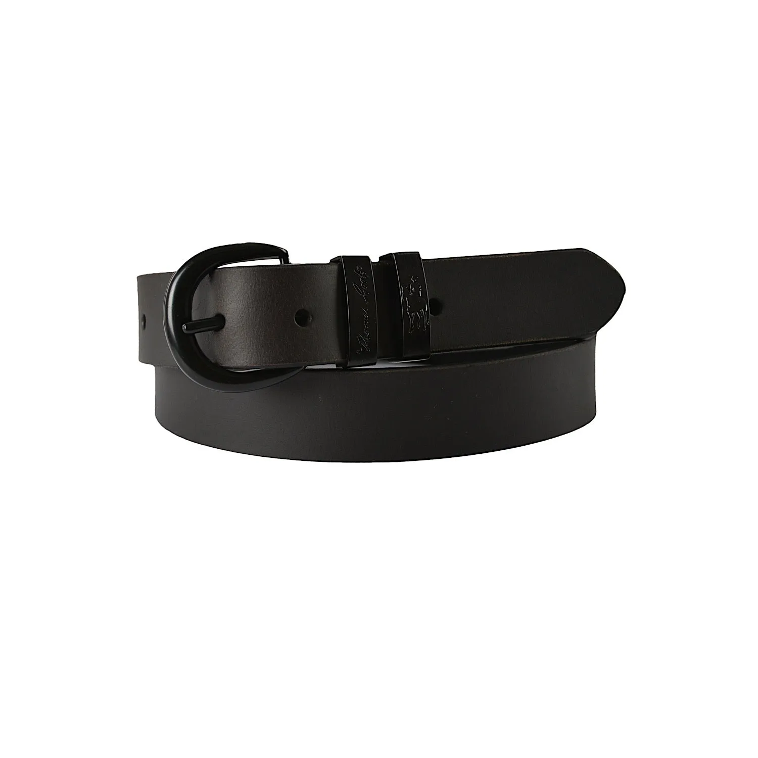 Thomas Cook Narrow Black Twin Keeper Belt Black