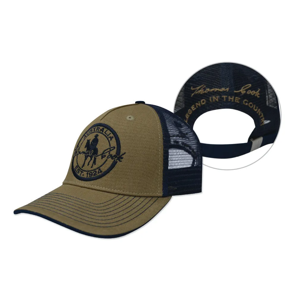 Thomas Cook Trucker Cap - Tan/Navy
