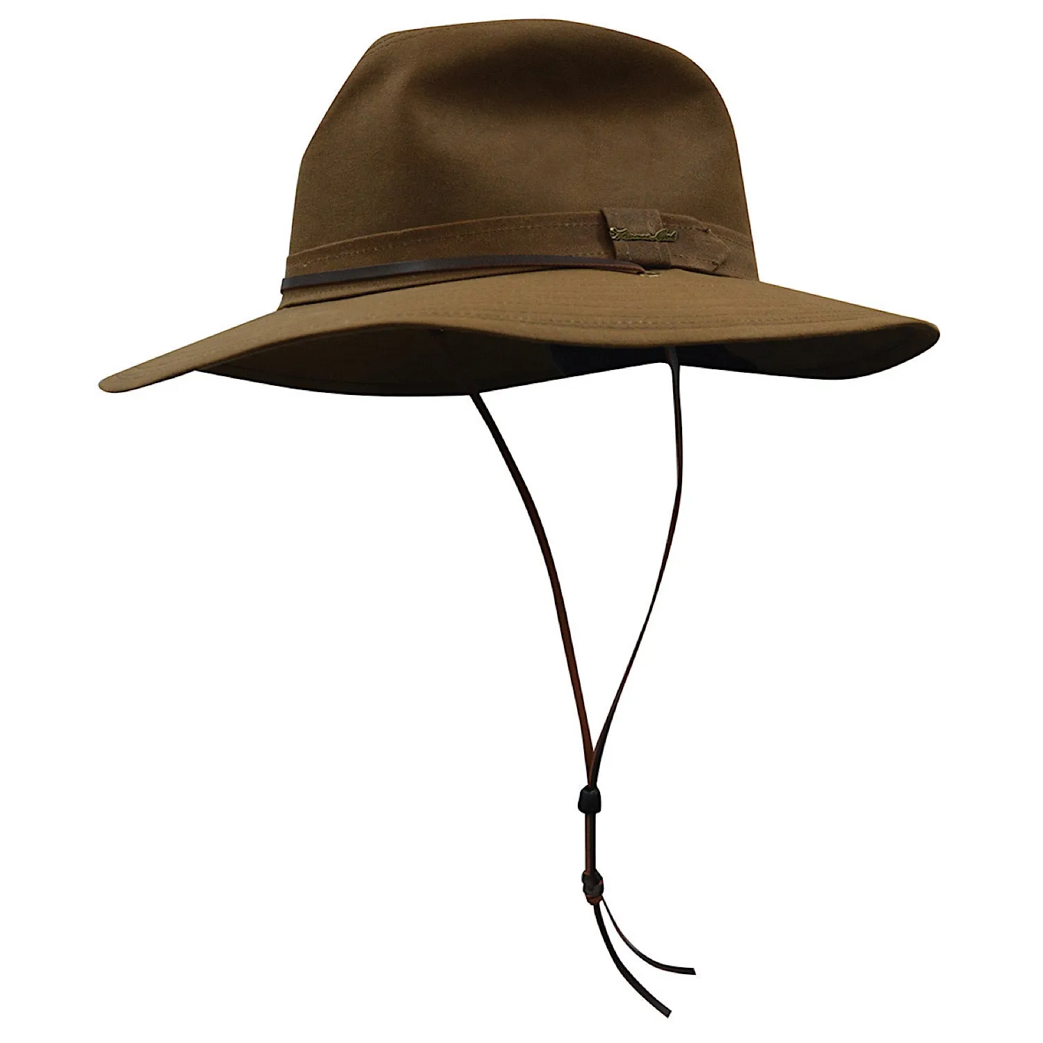 Thomas Cook Wide Brim Oilskin Hat - Camel