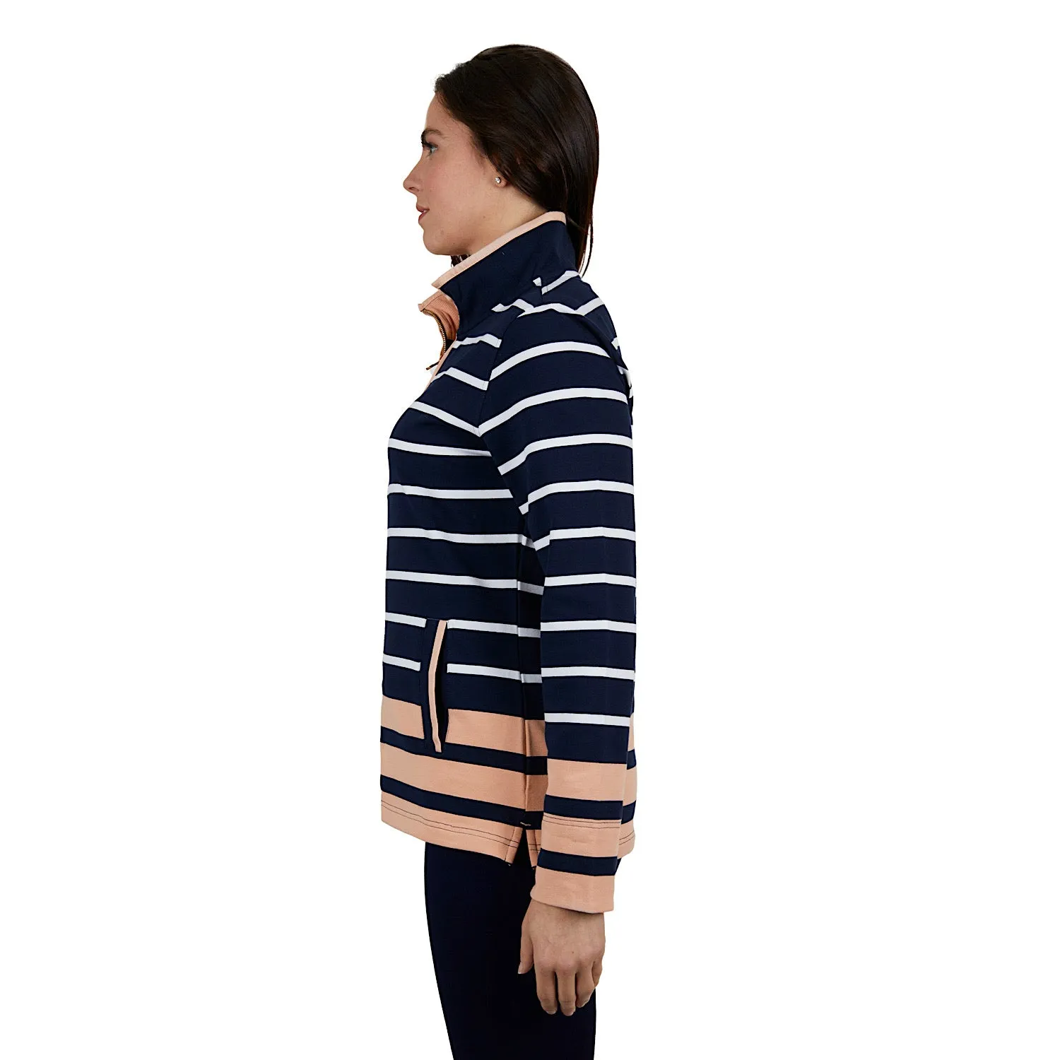Thomas Cook Women's Andorra Stripe 1/4 Zip Rugby