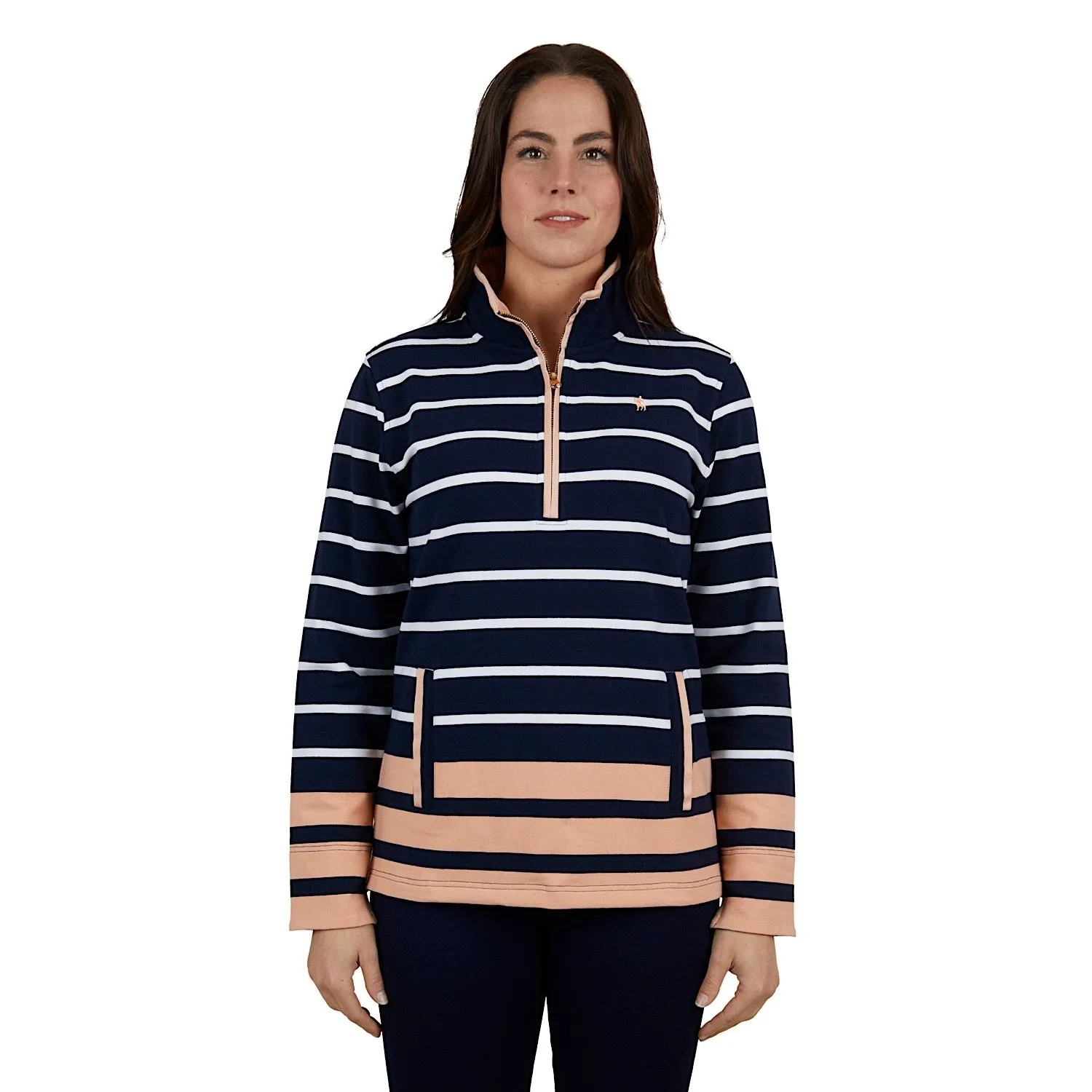 Thomas Cook Women's Andorra Stripe 1/4 Zip Rugby