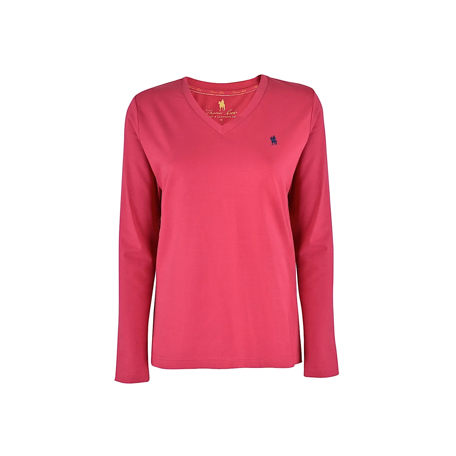 Thomas Cook Women's Classic V Neck Long Sleeve Tee Granita