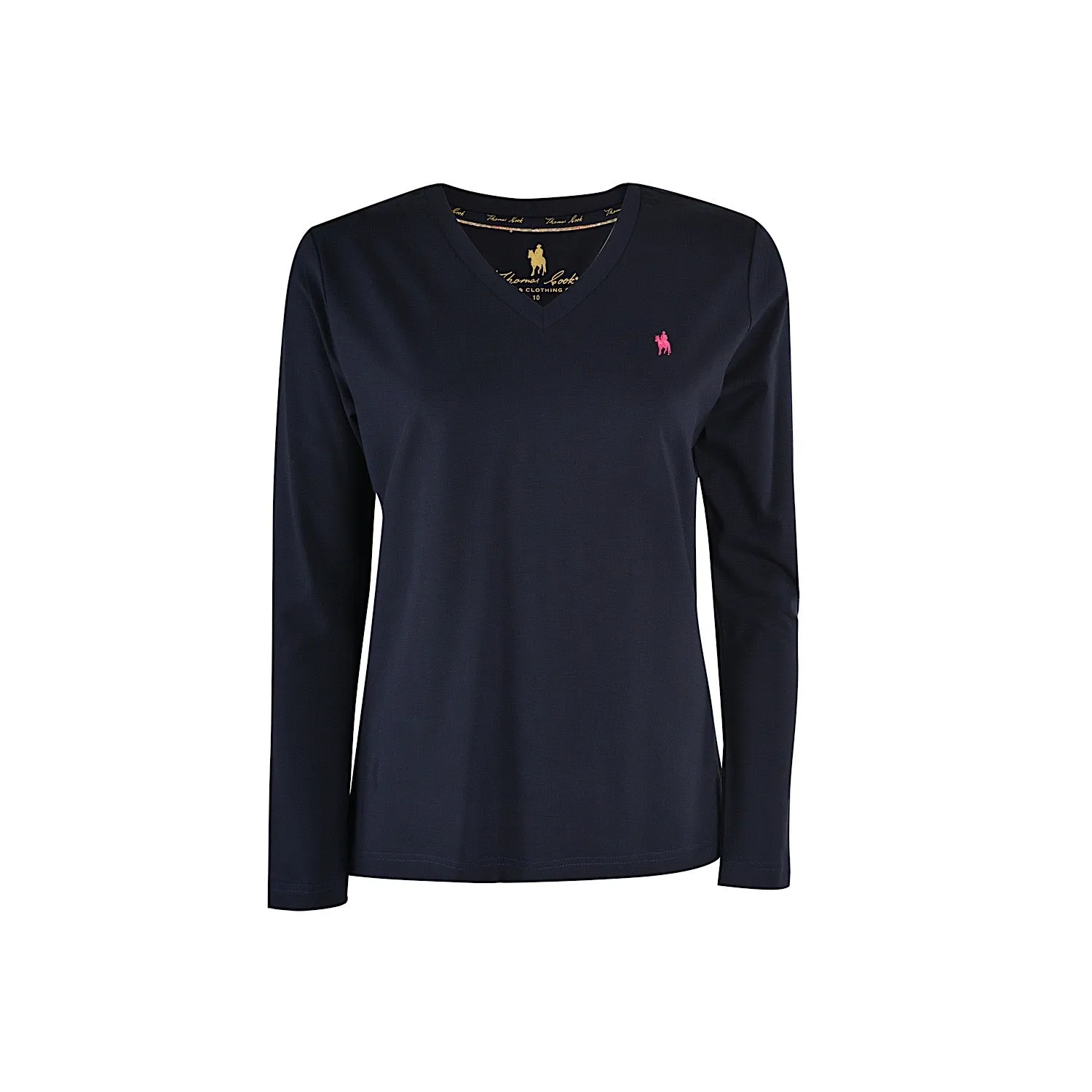 Thomas Cook Women's Classic V Neck Long Sleeve Tee Navy