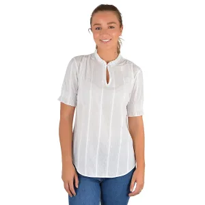 Thomas Cook Women's Fleur Ruffle Collar S/S Blouse White