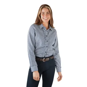 Thomas Cook Womens Isla Gingham Wool Shirt Navy