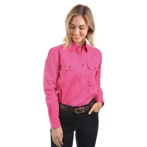 Thomas Cook Women's Light Drill 1/2 Plkt L/S Shirt Azalea Pink